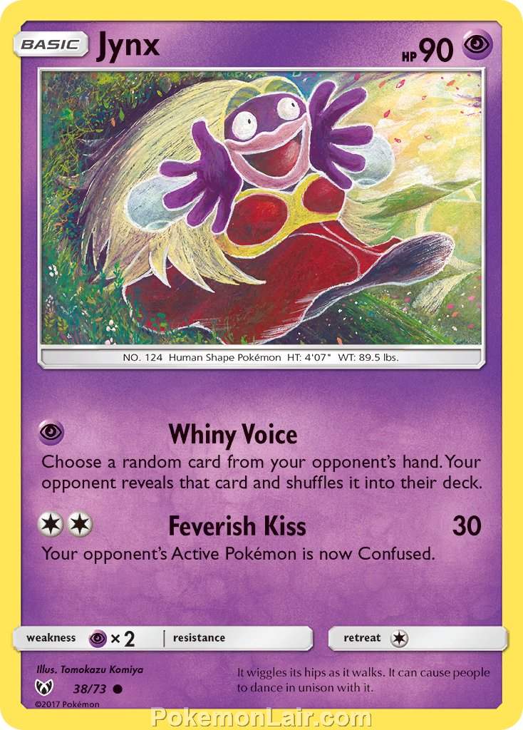 2017 Pokemon Trading Card Game Shining Legends Price List – 38 Jynx