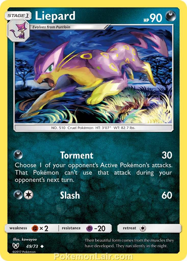 2017 Pokemon Trading Card Game Shining Legends Price List – 49 Liepard