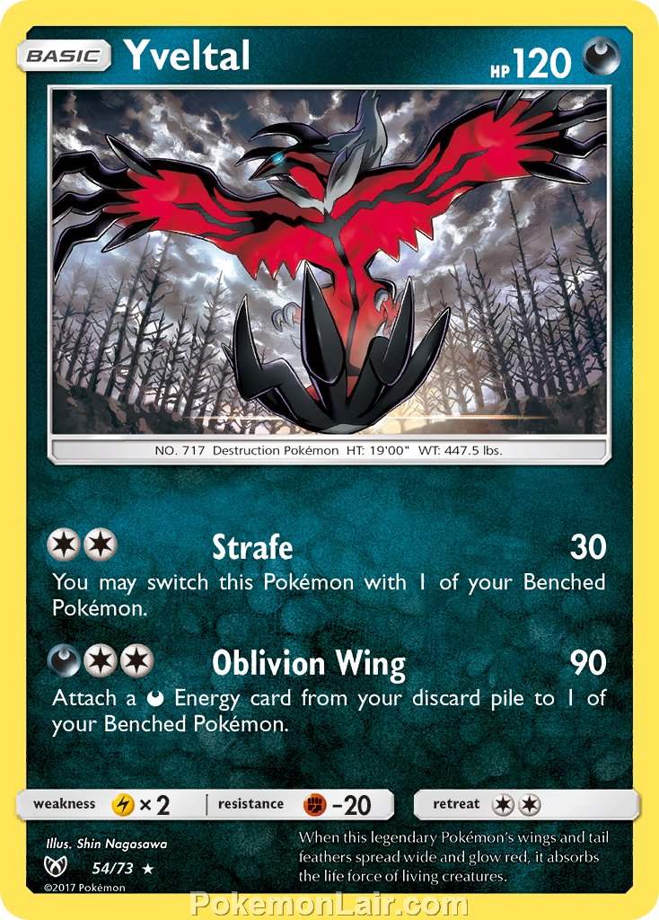 2017 Pokemon Trading Card Game Shining Legends Price List – 54 Yveltal