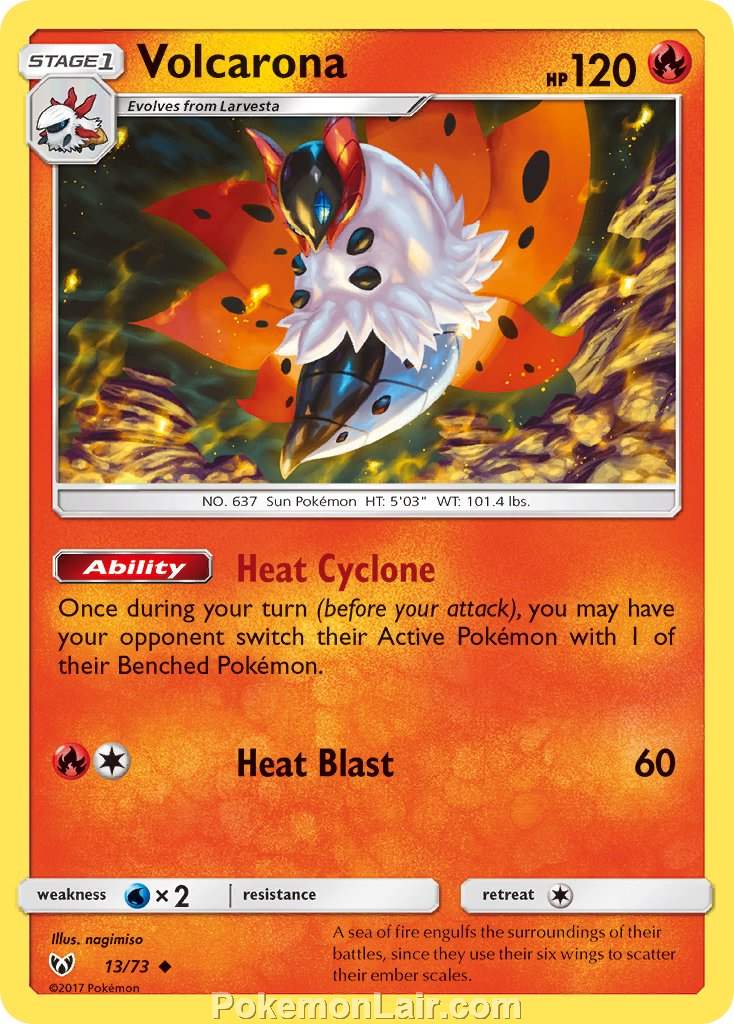 2017 Pokemon Trading Card Game Shining Legends Set – 13 Volcarona