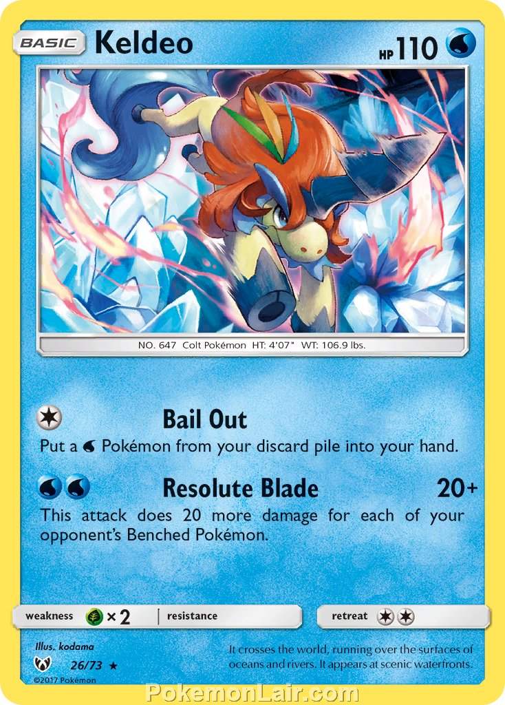 2017 Pokemon Trading Card Game Shining Legends Set – 26 Keldeo