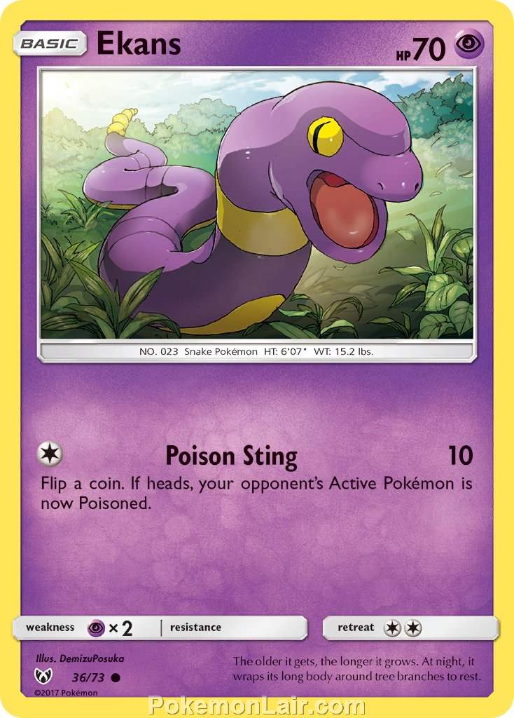 2017 Pokemon Trading Card Game Shining Legends Set – 36 Ekans