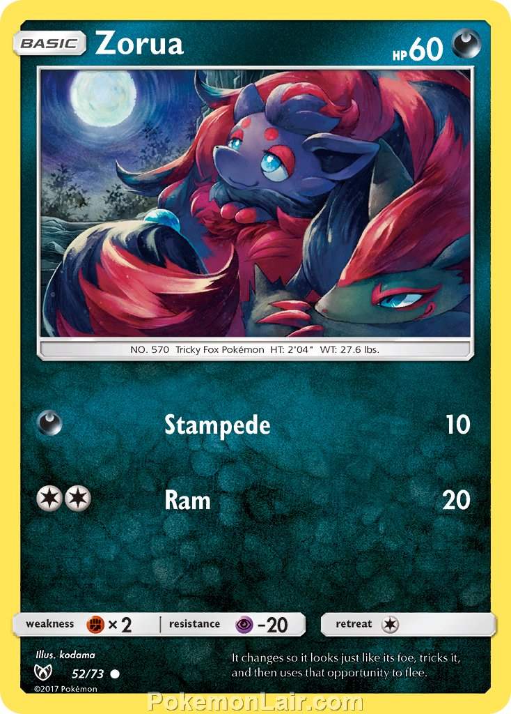 2017 Pokemon Trading Card Game Shining Legends Set – 52 Zorua