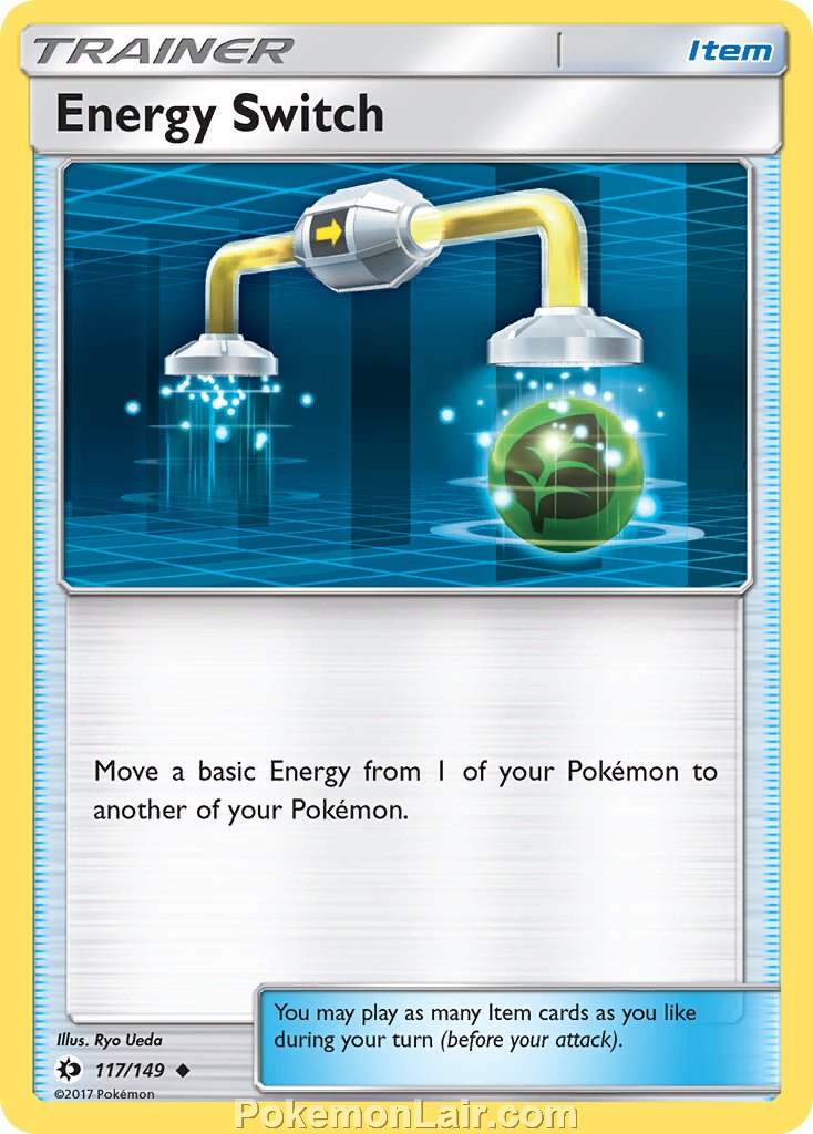 2017 Pokemon Trading Card Game Sun Moon Price List – 117 Energy Switch