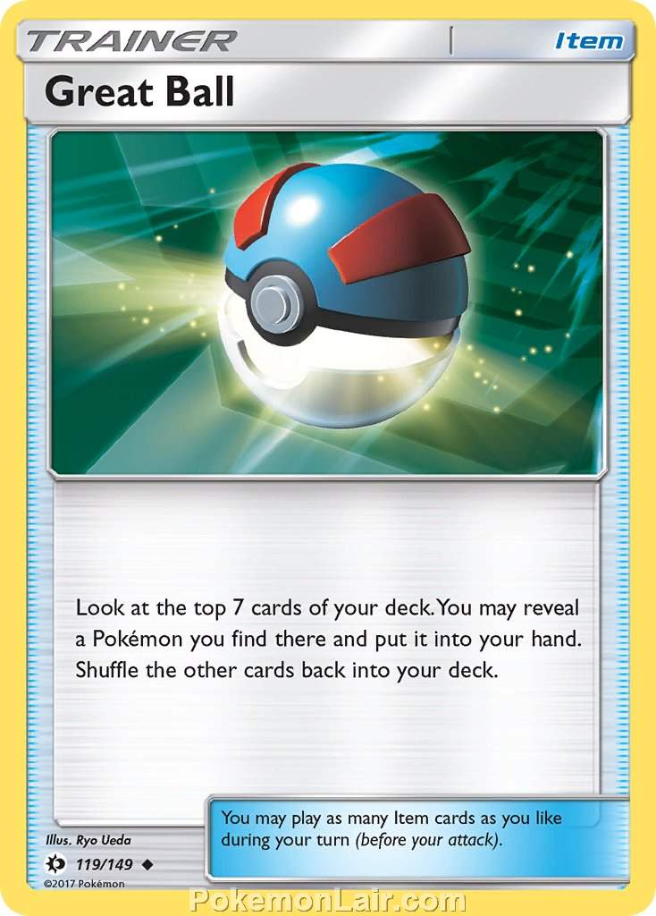 2017 Pokemon Trading Card Game Sun Moon Price List – 119 Great Ball