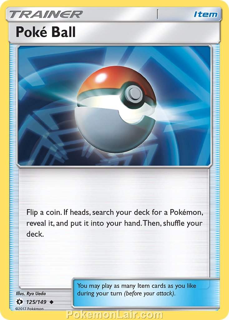 2017 Pokemon Trading Card Game Sun Moon Price List – 125 Poke Ball