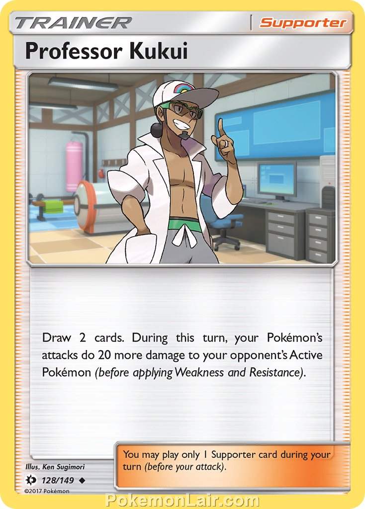 2017 Pokemon Trading Card Game Sun Moon Price List – 128 Professor Kukui