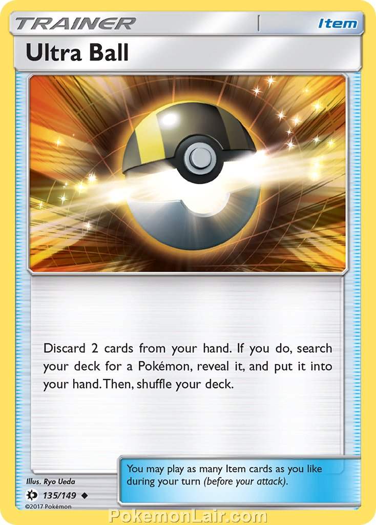 2017 Pokemon Trading Card Game Sun Moon Price List – 135 Ultra Ball