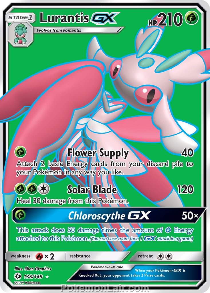 2017 Pokemon Trading Card Game Sun Moon Price List – 138 Lurantis GX