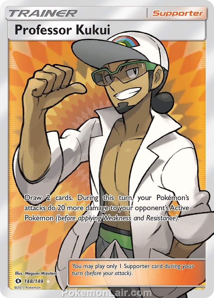 2017 Pokemon Trading Card Game Sun Moon Price List – 148 Professor Kukui