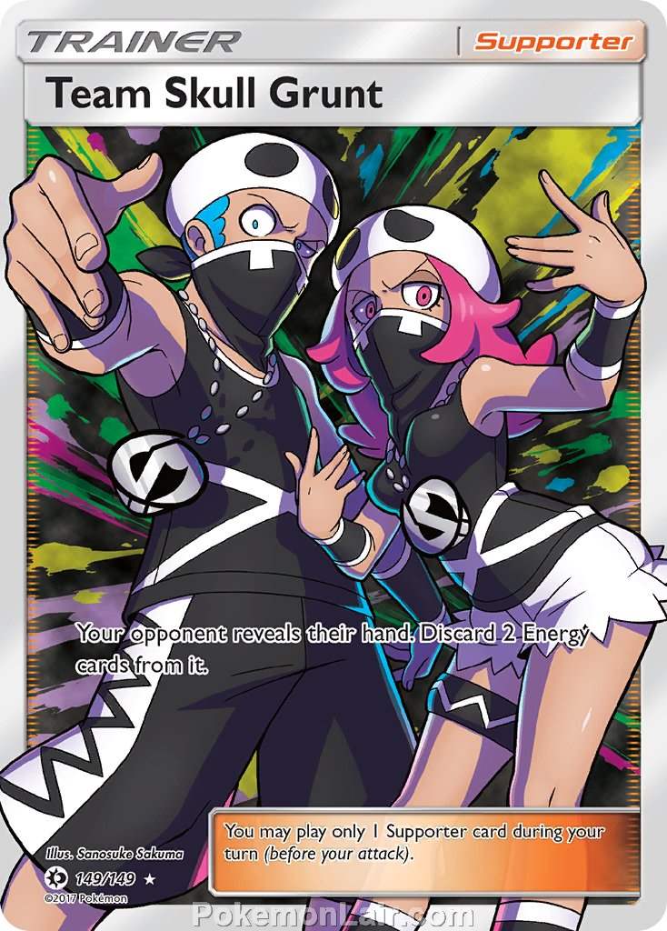 2017 Pokemon Trading Card Game Sun Moon Price List – 149 Team Skull Grunt