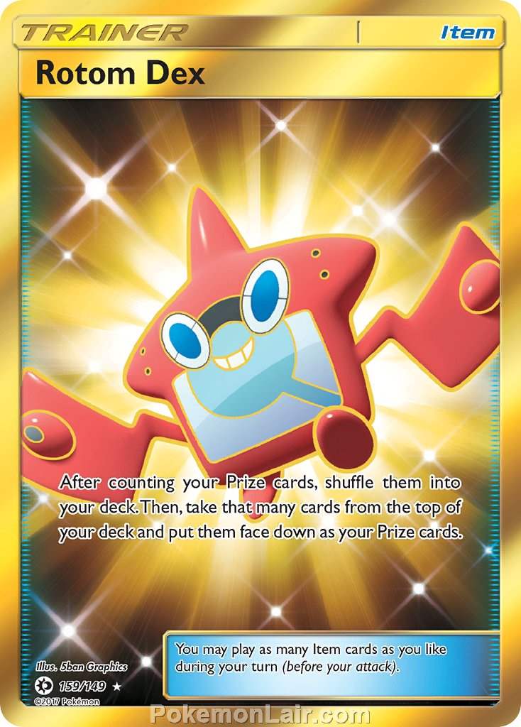 2017 Pokemon Trading Card Game Sun Moon Price List – 159 Rotom Dex