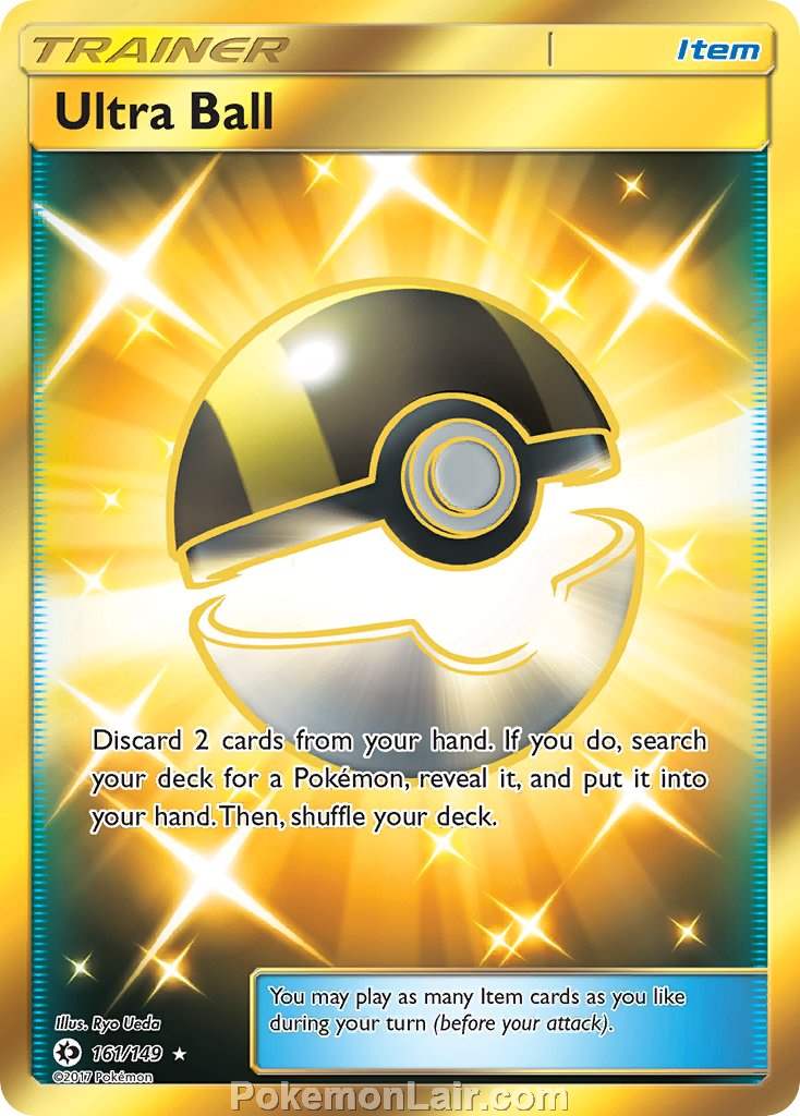 2017 Pokemon Trading Card Game Sun Moon Price List – 161 Ultra Ball