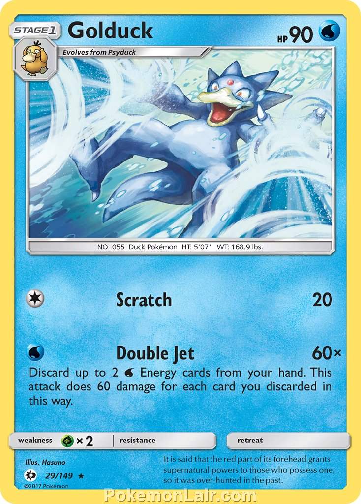 2017 Pokemon Trading Card Game Sun Moon Price List – 29 Golduck