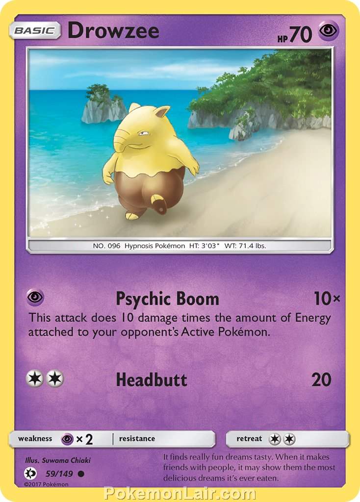 2017 Pokemon Trading Card Game Sun Moon Price List – 59 Drowzee