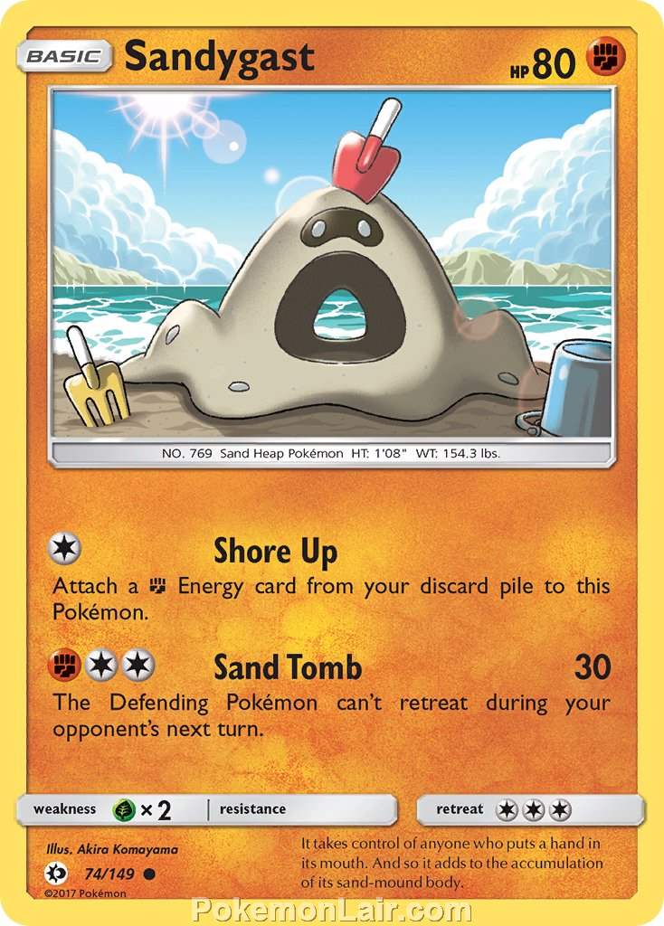 2017 Pokemon Trading Card Game Sun Moon Price List – 74 Sandygast