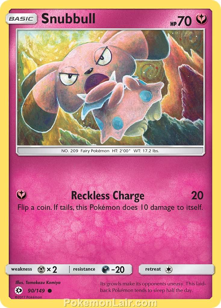 2017 Pokemon Trading Card Game Sun Moon Price List – 90 Snubbull