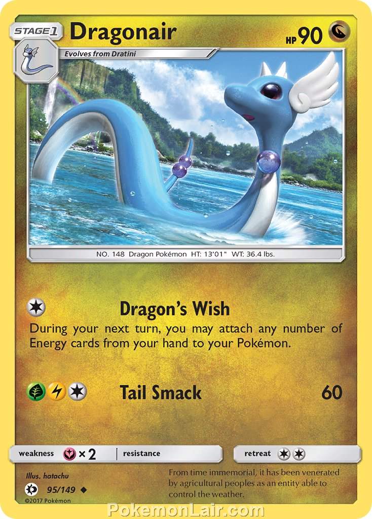 2017 Pokemon Trading Card Game Sun Moon Price List – 95 Dragonair