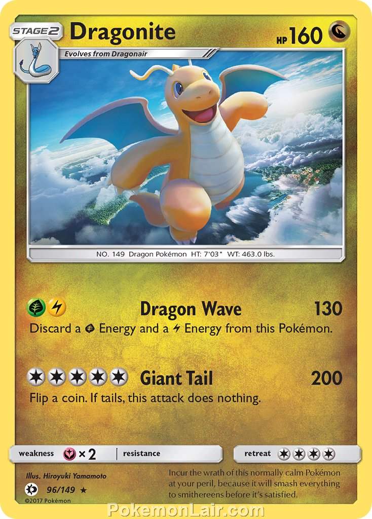 2017 Pokemon Trading Card Game Sun Moon Price List – 96 Dragonite