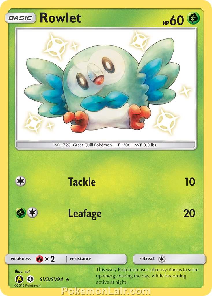 2017 Pokemon Trading Card Game Sun Moon Price List – SV2 Rowlet