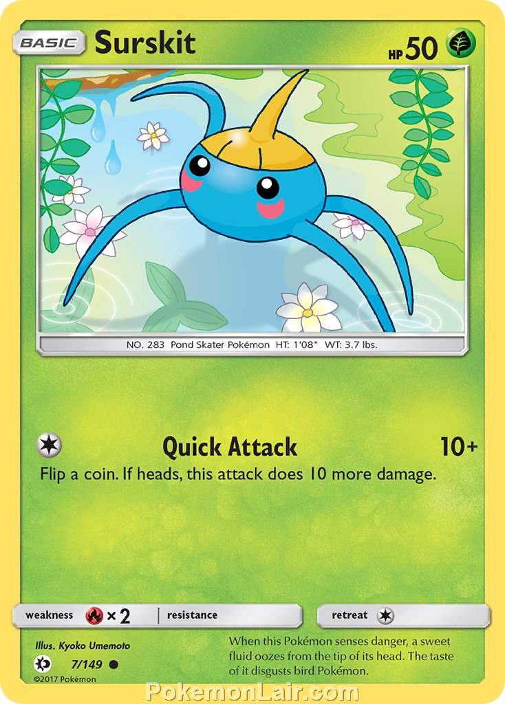 2017 Pokemon Trading Card Game Sun Moon Set – 07 Surskit