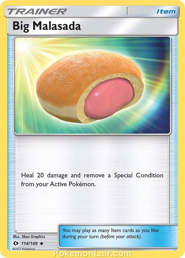 2017 Pokemon Trading Card Game Sun Moon Set – 114 Big Malasada