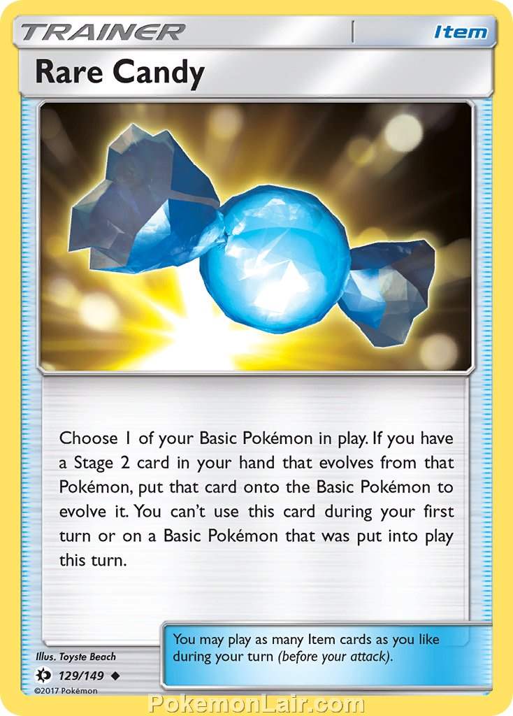 2017 Pokemon Trading Card Game Sun Moon Set – 129 Rare Candy