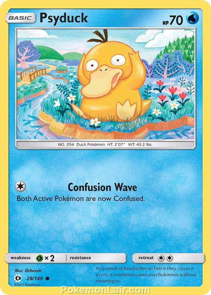 2017 Pokemon Trading Card Game Sun Moon Set – 28 Psyduck