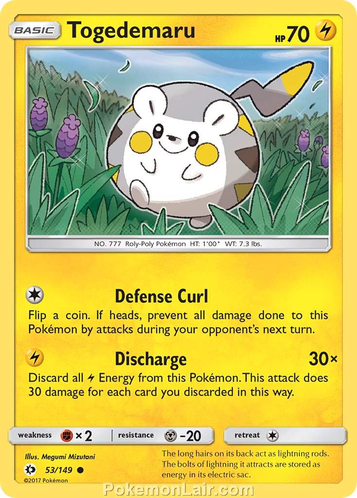 2017 Pokemon Trading Card Game Sun Moon Set – 53 Togedemaru