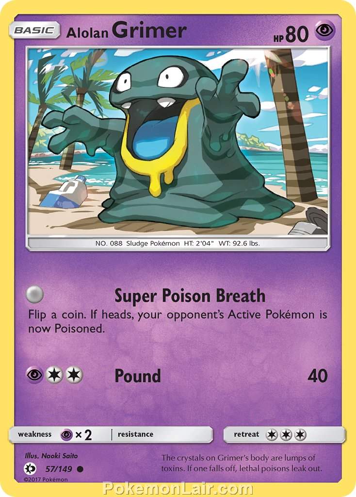 2017 Pokemon Trading Card Game Sun Moon Set – 57 Alolan Grimer