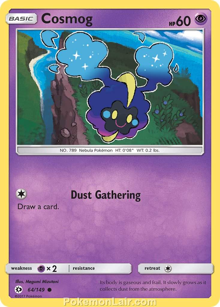 2017 Pokemon Trading Card Game Sun Moon Set – 64 Cosmog