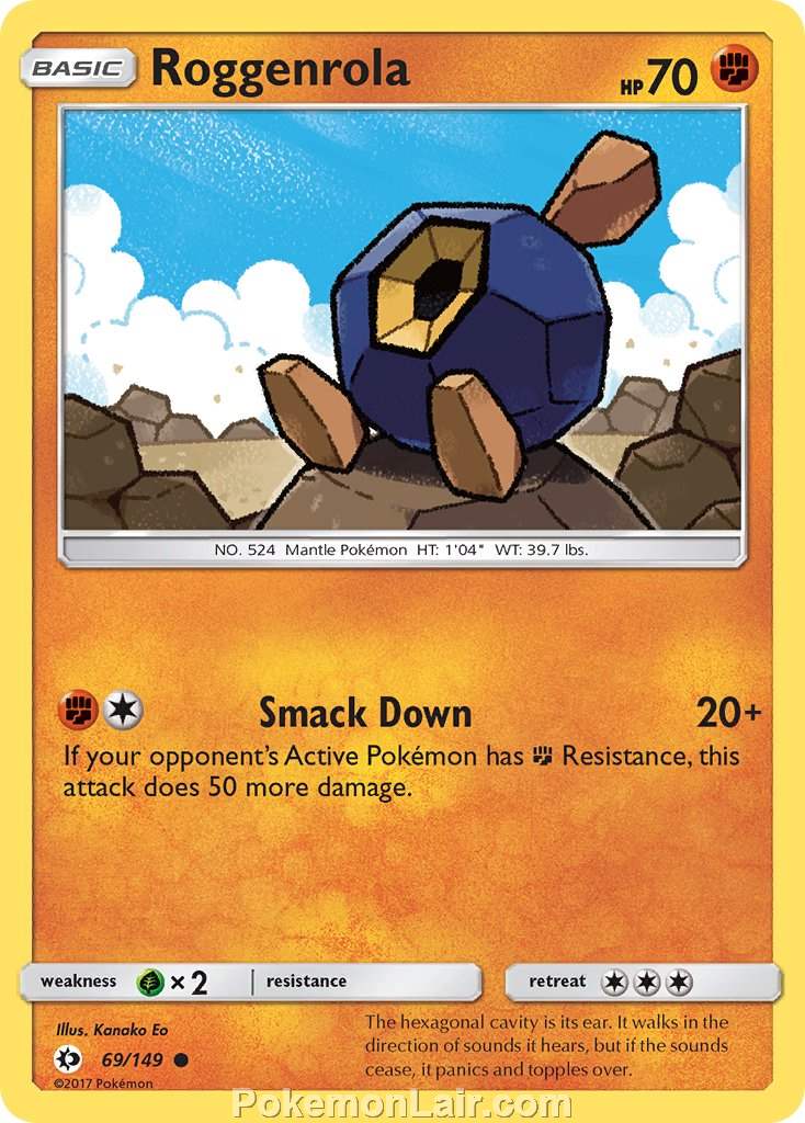 2017 Pokemon Trading Card Game Sun Moon Set – 69 Roggenrola