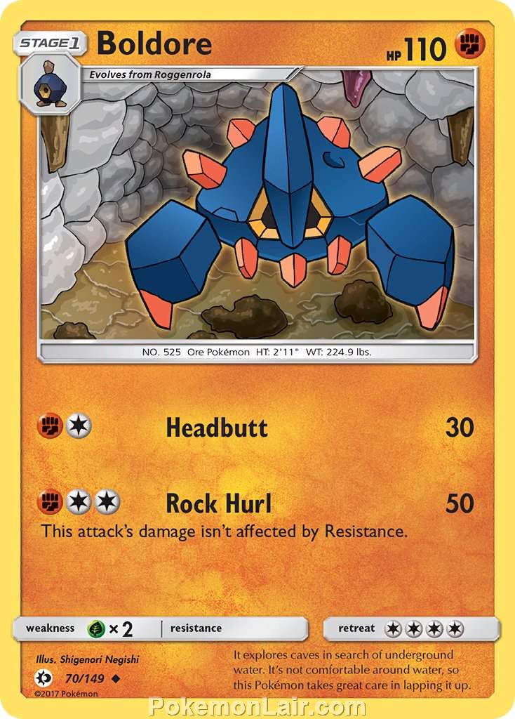 2017 Pokemon Trading Card Game Sun Moon Set – 70 Boldore