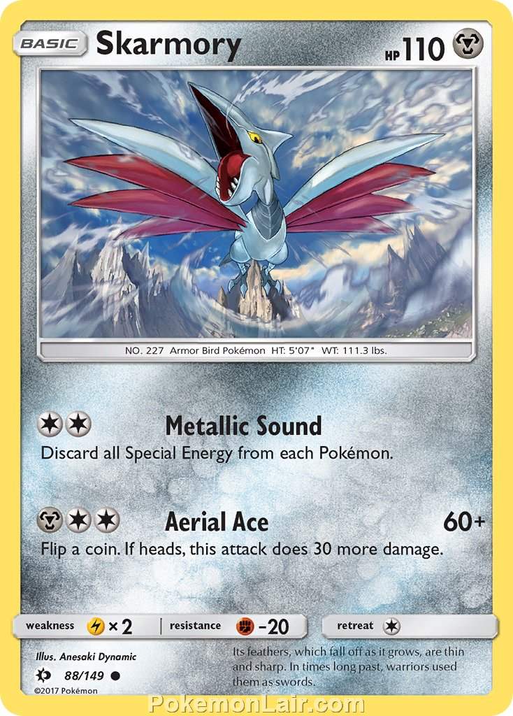 2017 Pokemon Trading Card Game Sun Moon Set – 88 Skarmory