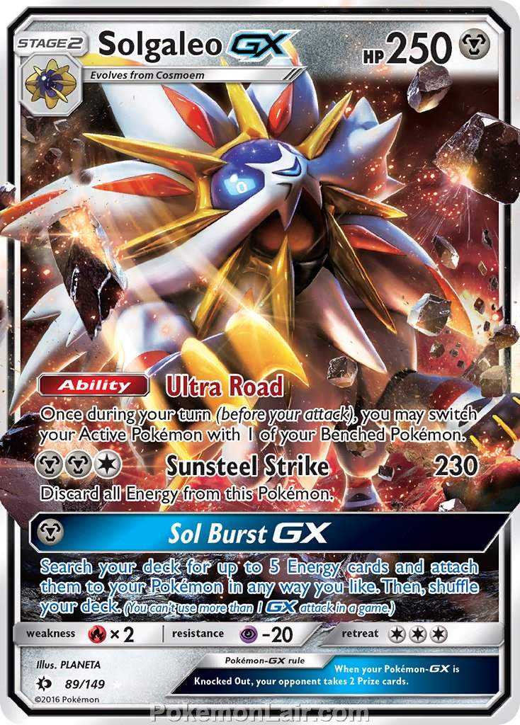 2017 Pokemon Trading Card Game Sun Moon Set – 89 Solgaleo GX