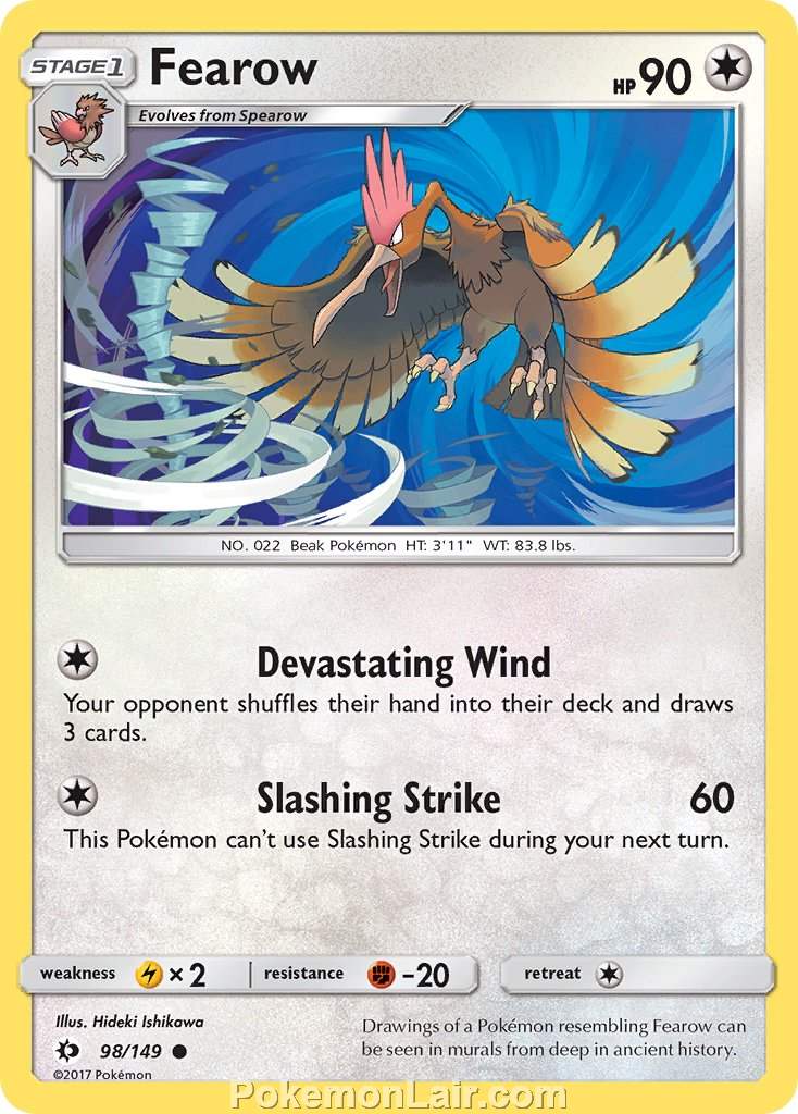 2017 Pokemon Trading Card Game Sun Moon Set – 98 Fearow