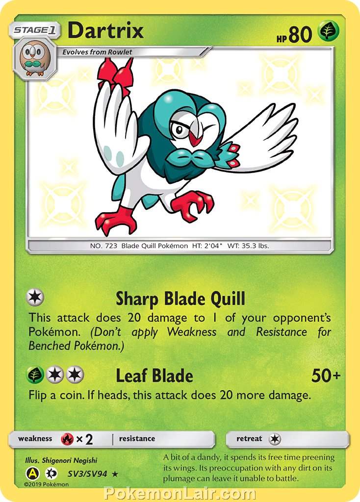 2017 Pokemon Trading Card Game Sun Moon Set – SV3 Dartrix