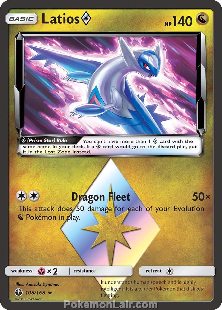 2018 Pokemon Trading Card Game Celestial Storm Price List – 108 Latios