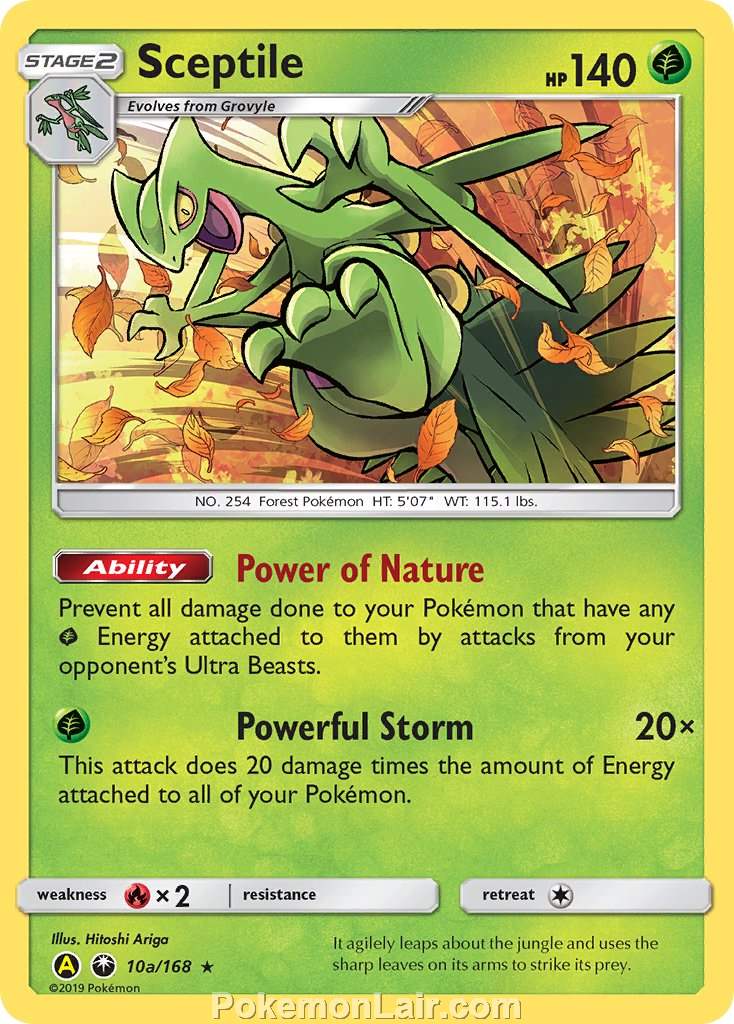 2018 Pokemon Trading Card Game Celestial Storm Price List – 10a Sceptile