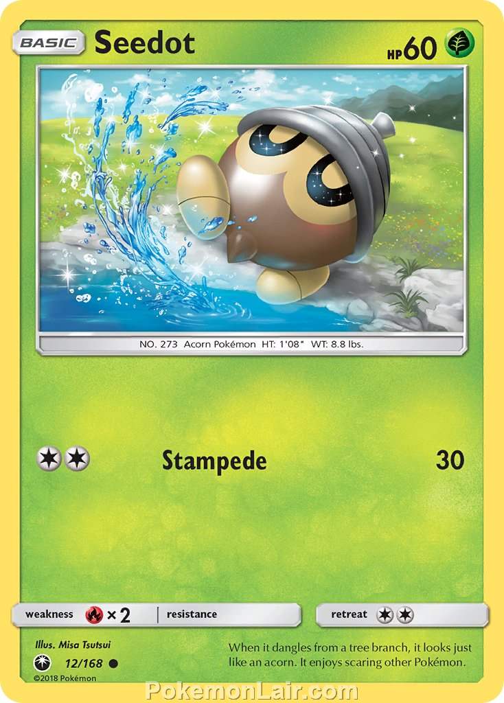 2018 Pokemon Trading Card Game Celestial Storm Price List – 12 Seedot