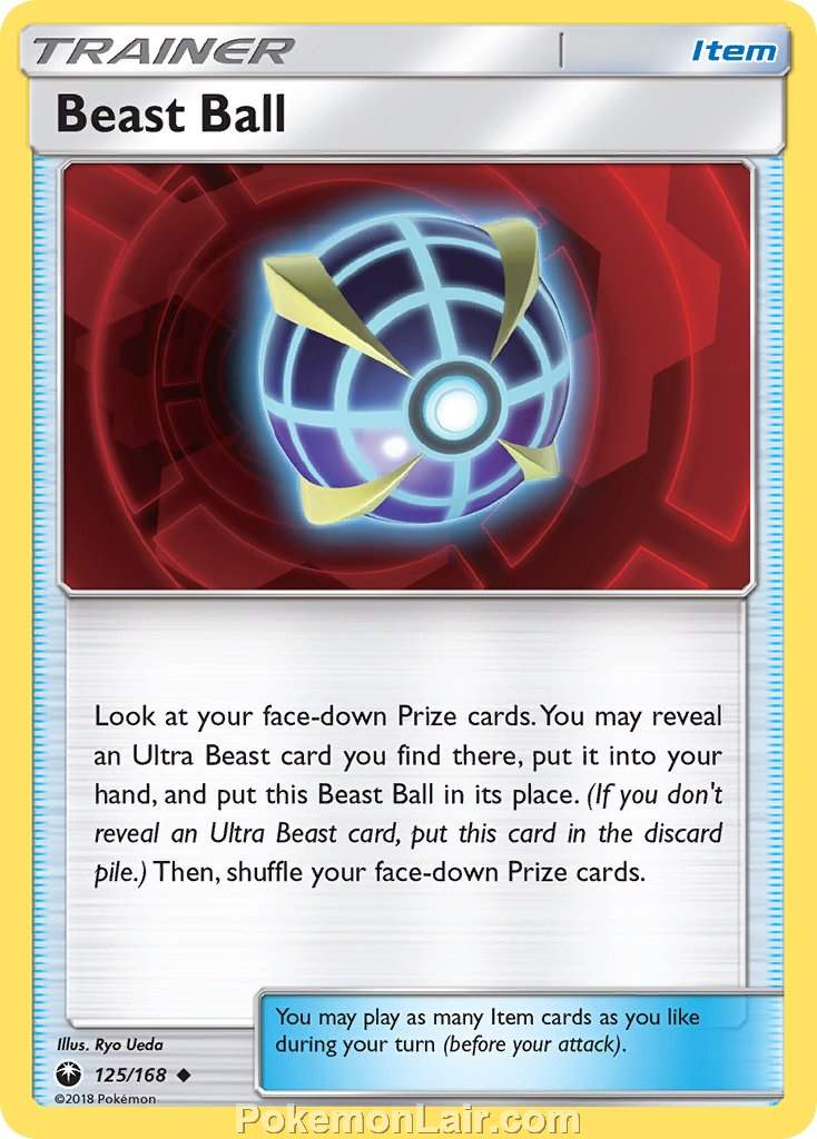 2018 Pokemon Trading Card Game Celestial Storm Price List – 125 Beast Ball