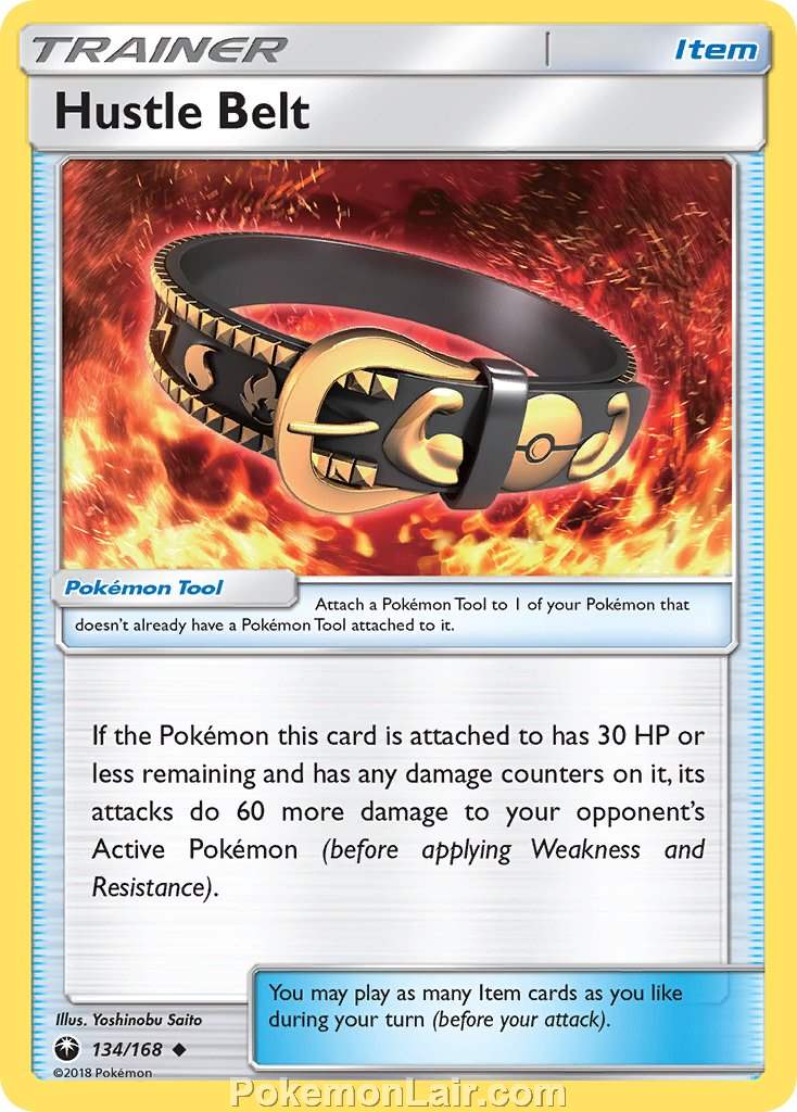 2018 Pokemon Trading Card Game Celestial Storm Price List – 134 Hustle Belt