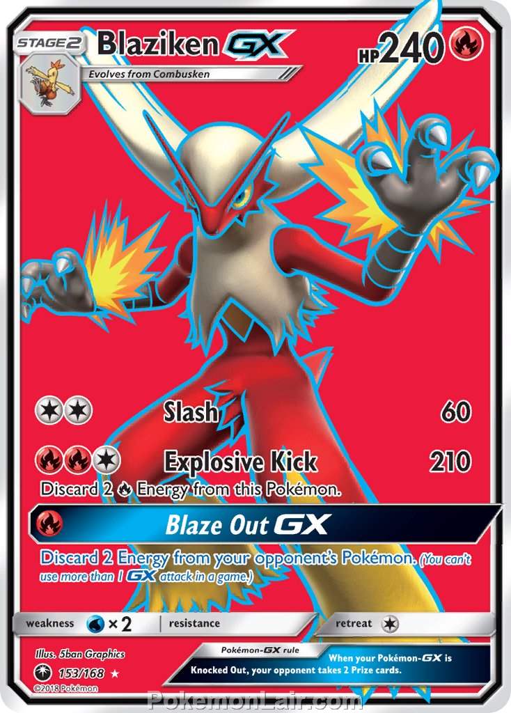 2018 Pokemon Trading Card Game Celestial Storm Price List – 153 Blaziken GX