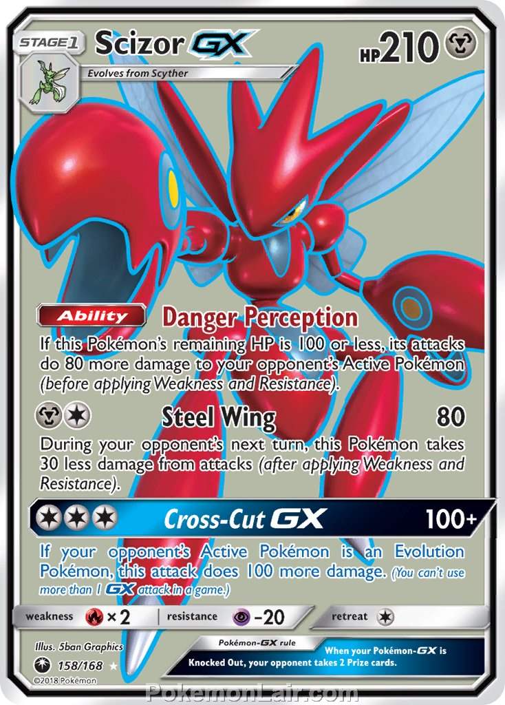 2018 Pokemon Trading Card Game Celestial Storm Price List – 158 Scizor GX