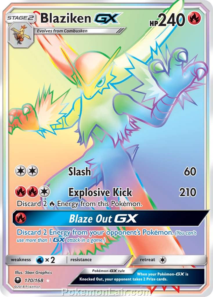 2018 Pokemon Trading Card Game Celestial Storm Price List – 170 Blaziken GX