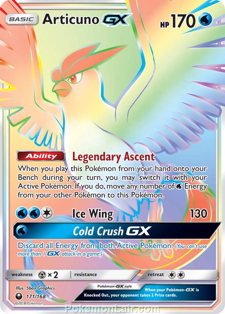 2018 Pokemon Trading Card Game Celestial Storm Price List – 171 Articuno GX