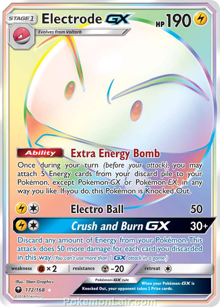 2018 Pokemon Trading Card Game Celestial Storm Price List – 172 Electrode GX