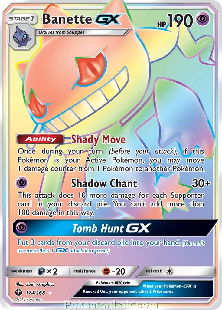 2018 Pokemon Trading Card Game Celestial Storm Price List – 174 Banette GX