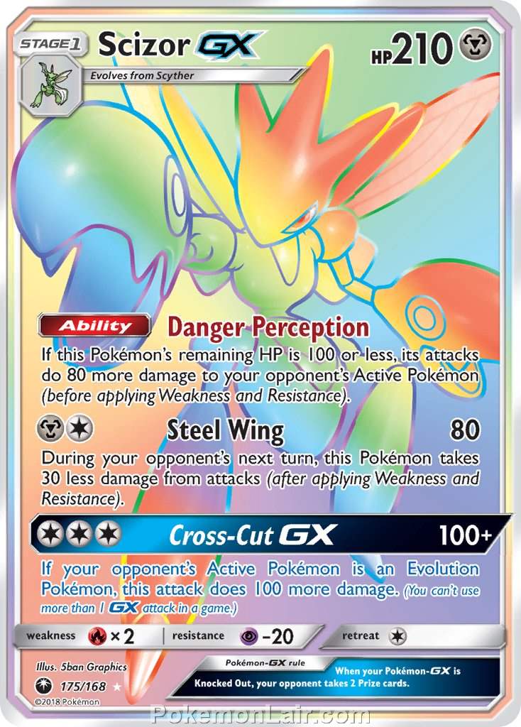 2018 Pokemon Trading Card Game Celestial Storm Price List – 175 Scizor GX