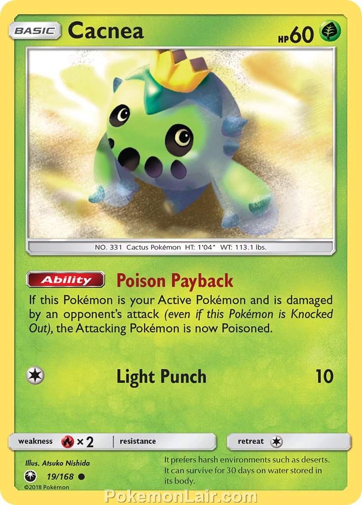 2018 Pokemon Trading Card Game Celestial Storm Price List – 19 Cacnea